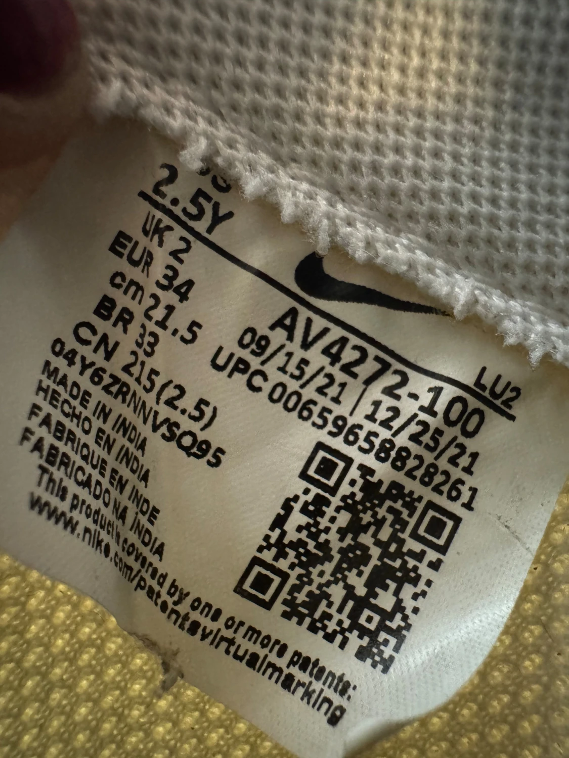 Nike Air Force 1 Low vit/svart EUR 34 - 2