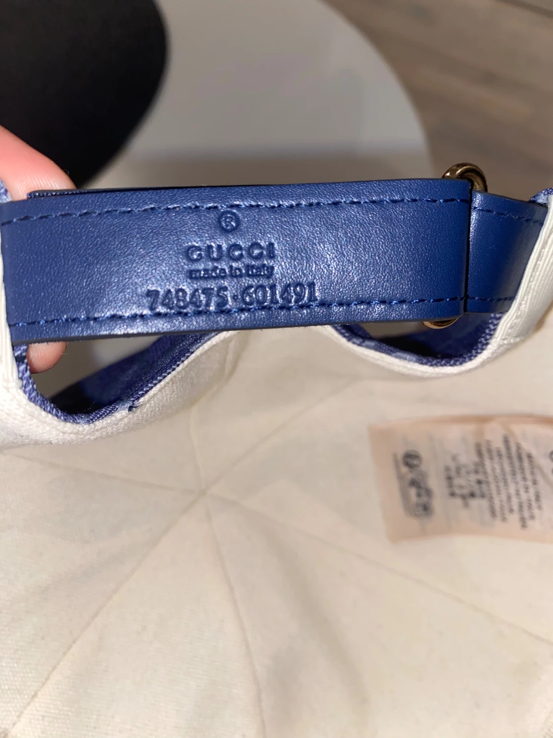 Blå keps från Gucci med GG-mönster - 1