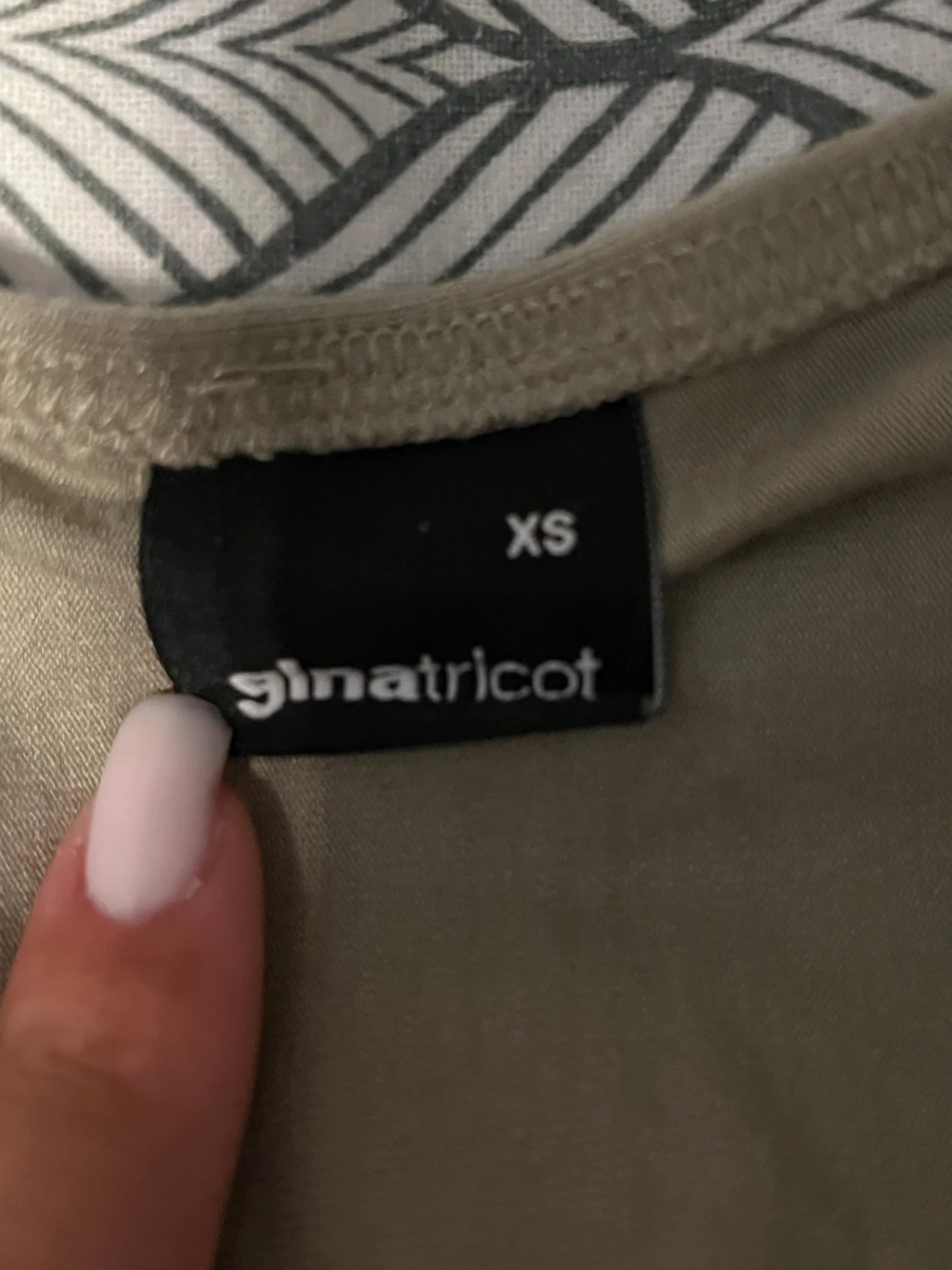 Olive grön långärmad topp Gina Tricot XS - 1