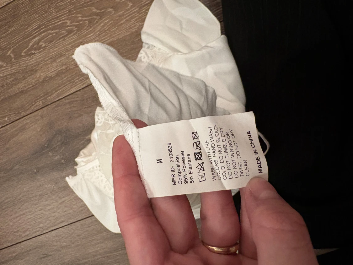 Vitt pyjamas set - 6