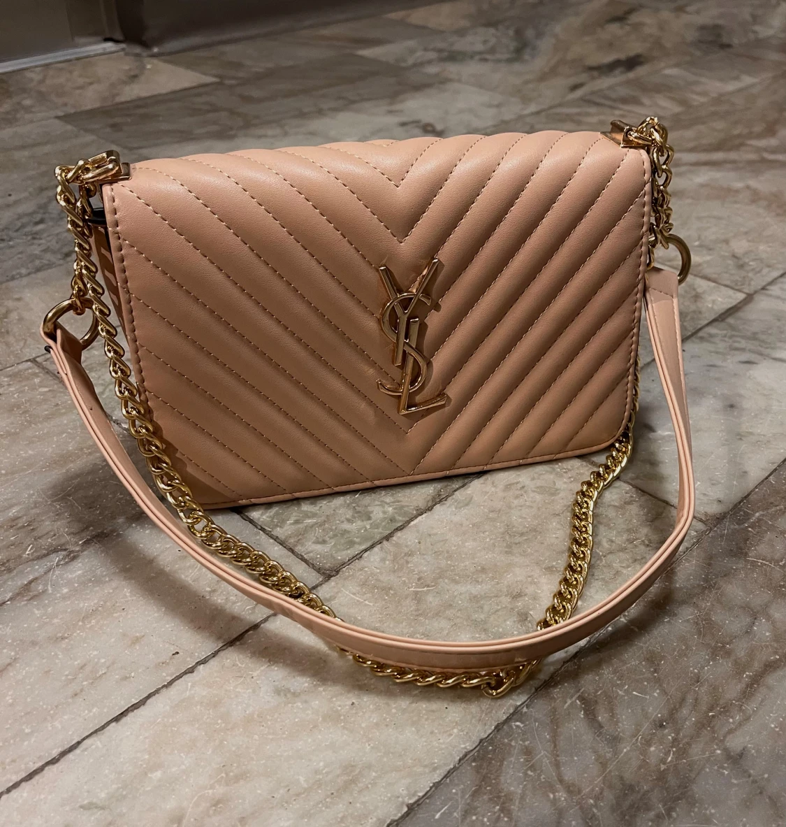 YSL väska beige  - 4