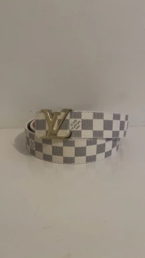 Lvbälte  rutig skinnbälte - Helt oanvänd bälte