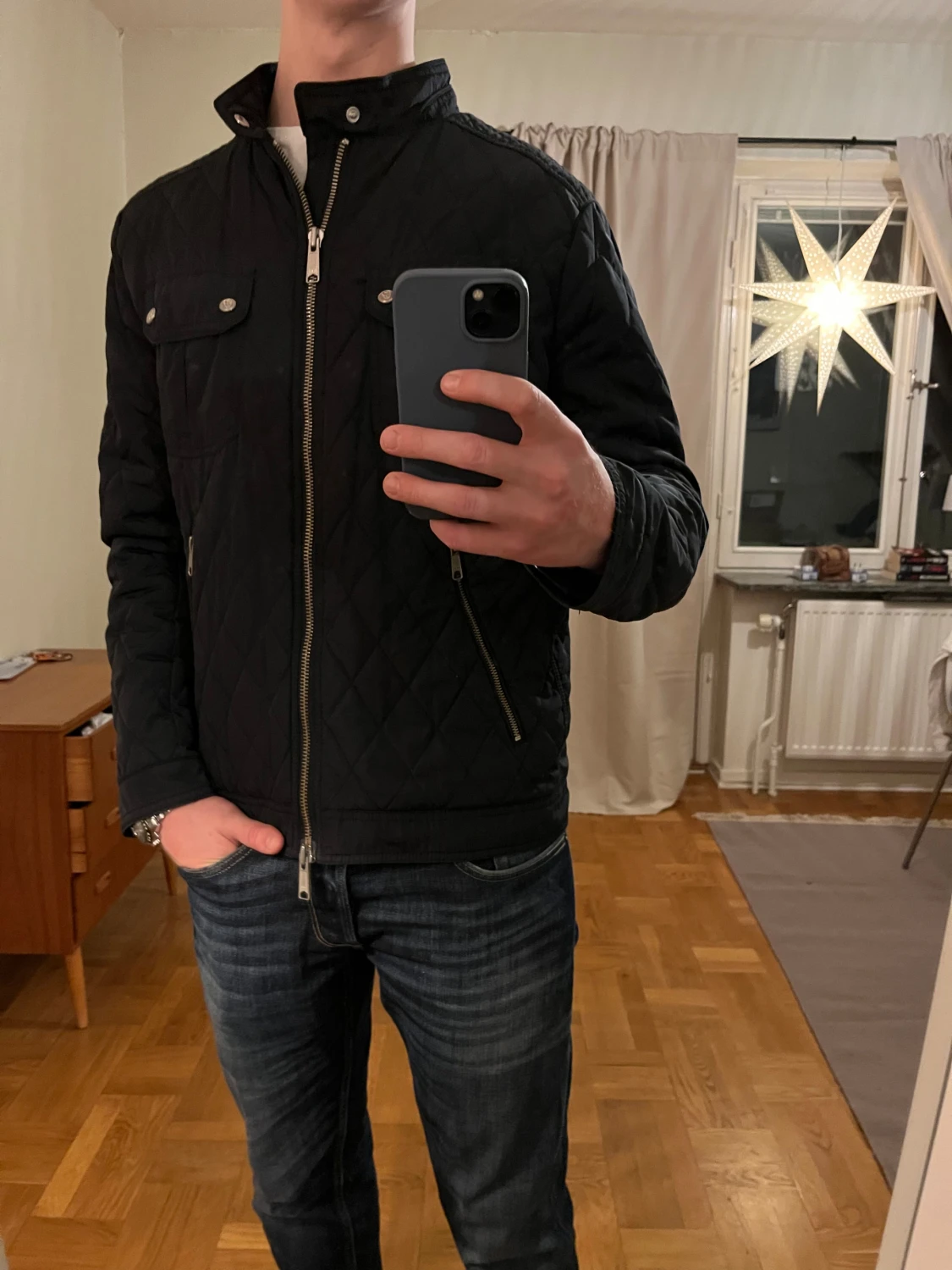 Mörkblå Riley jacka  - 2