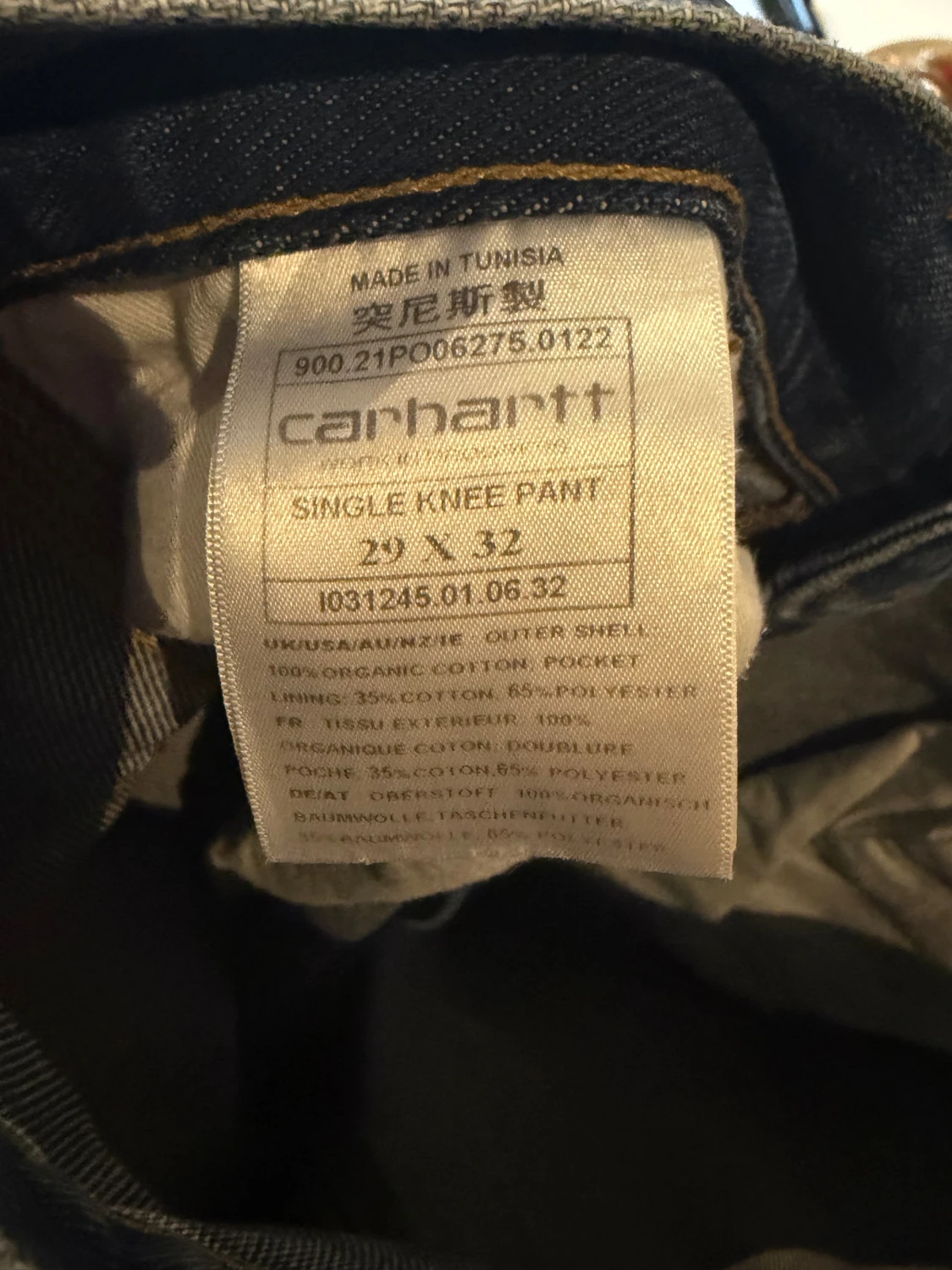 Carhartt blå jeans Single Knee Pant - 2