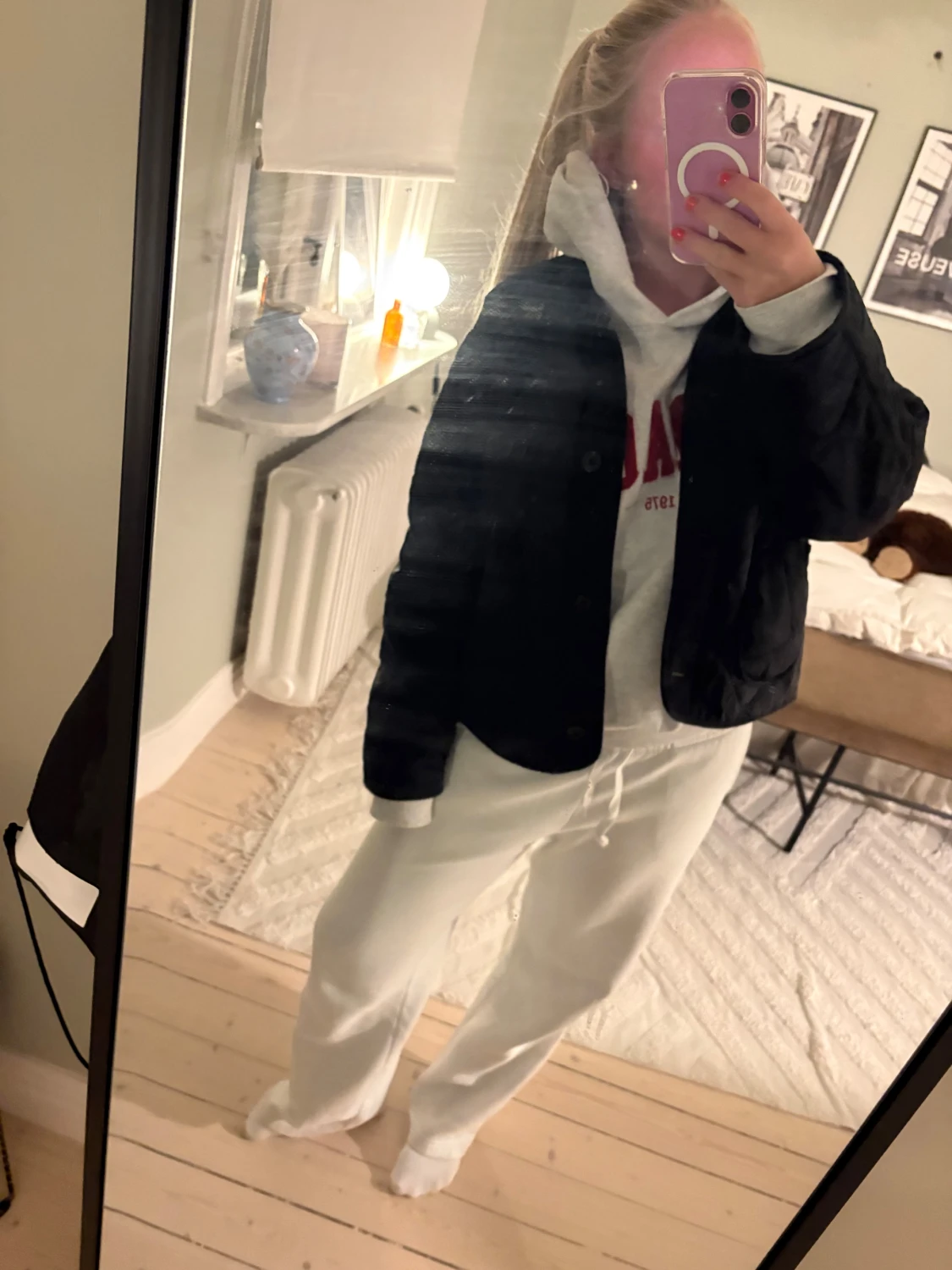 Svart quiltad pufferjacka - 2