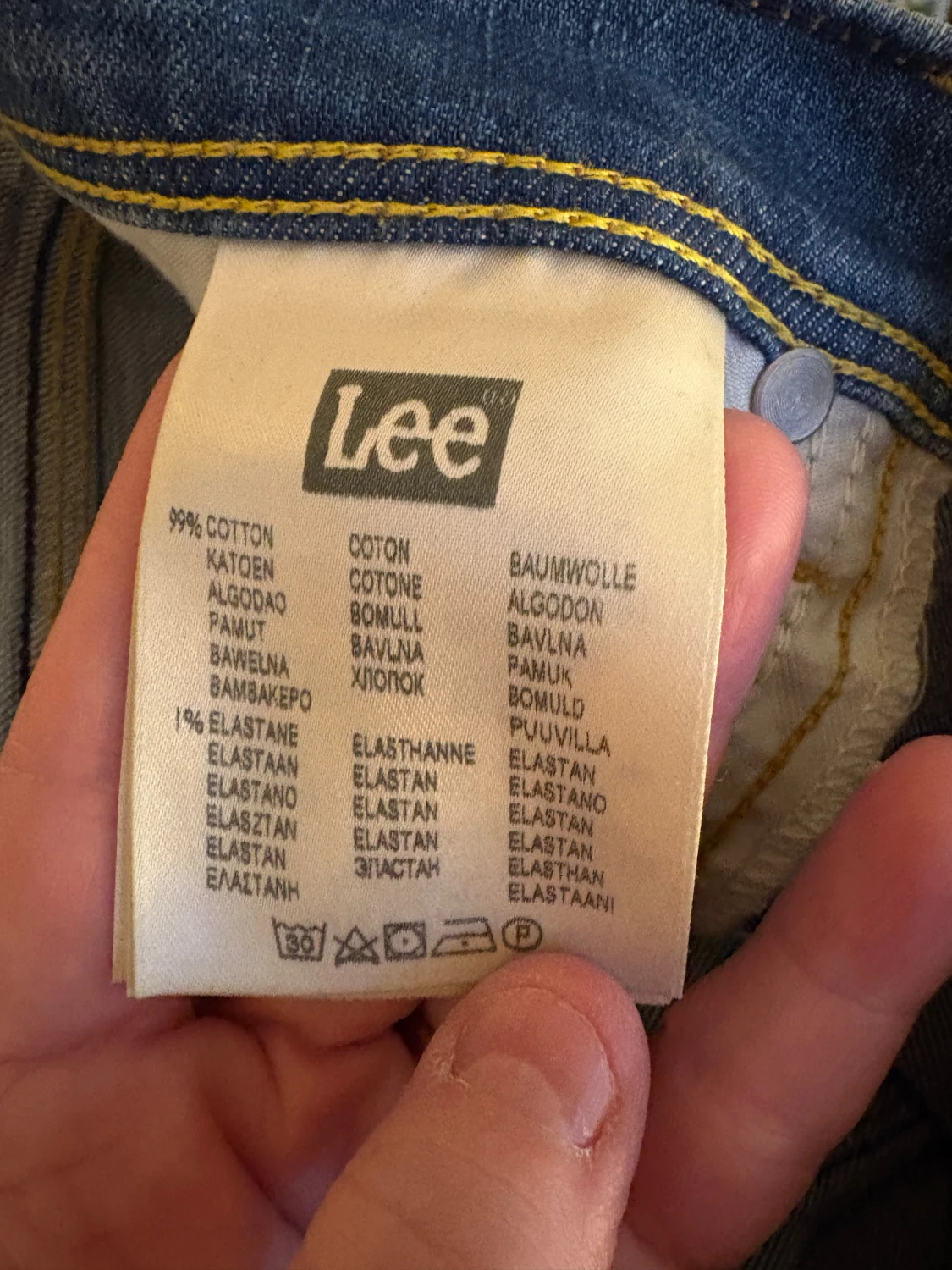 Blå Lee jeans med raka ben - 3