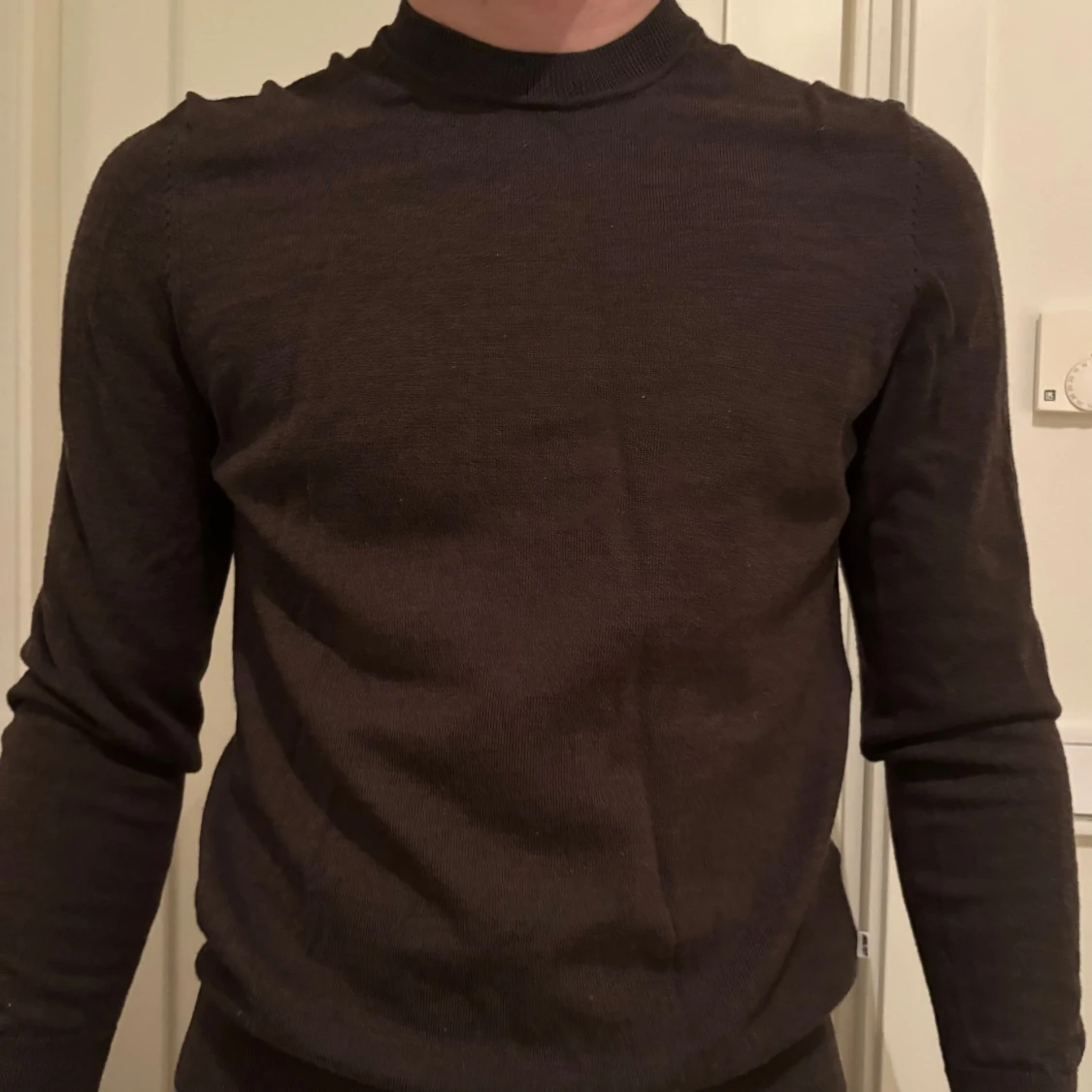 Mörkbrun stickad tröja från NN07 - 1