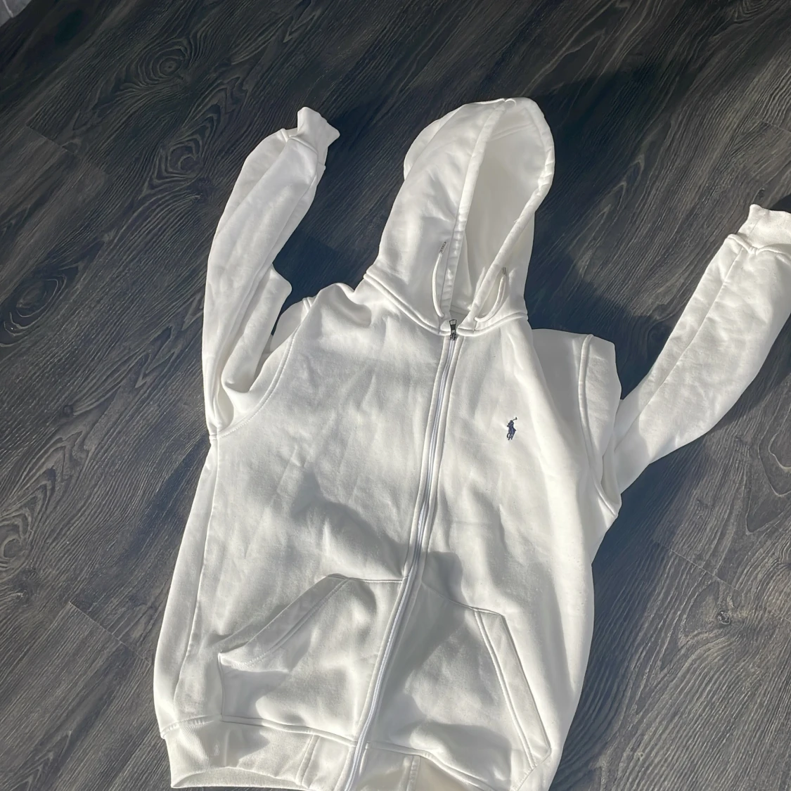 Vit hoodie från Ralph Lauren