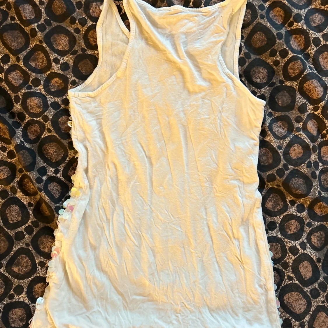 Vit Vintage paljett-topp  - 2