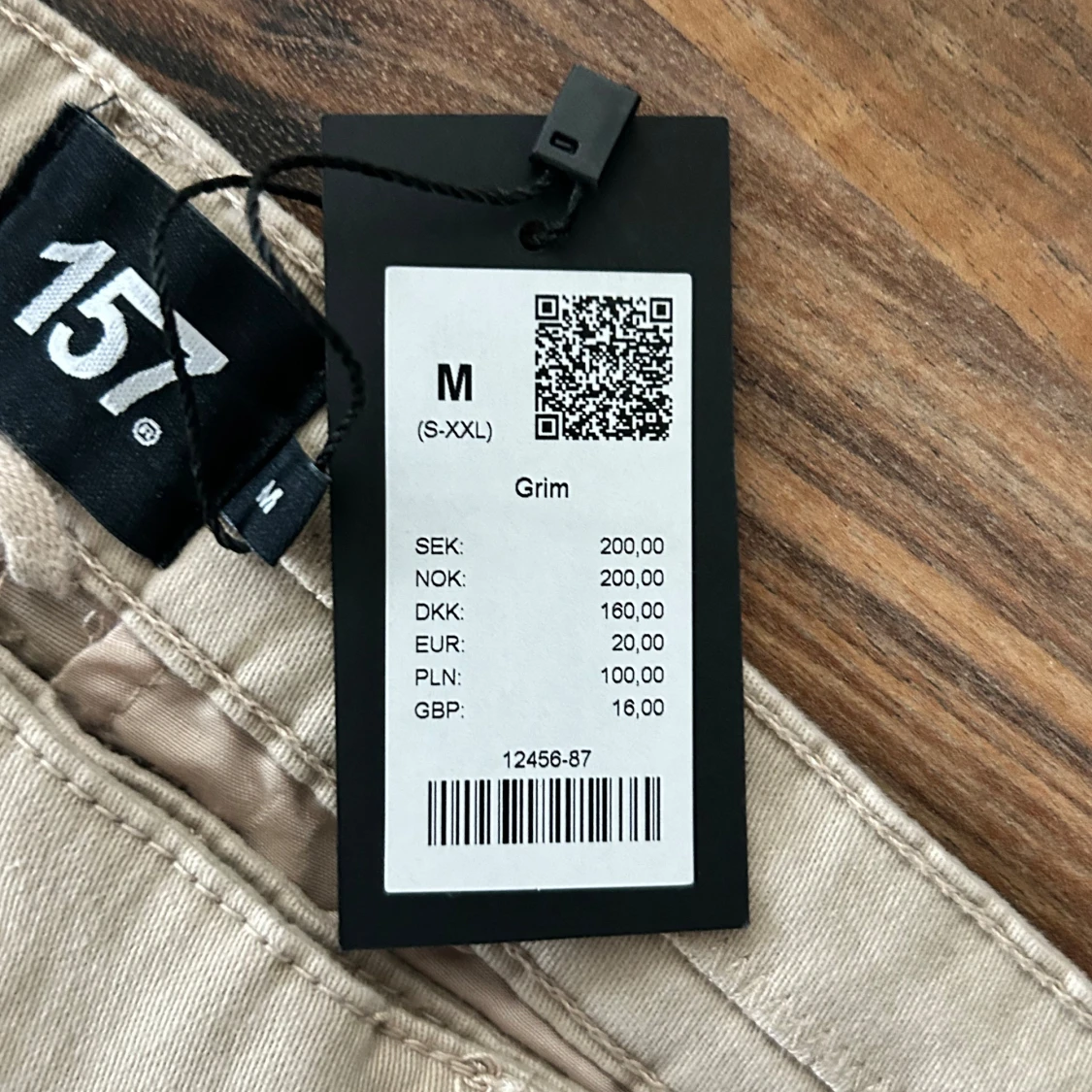 Beige chinos från 157, modell Grim - 2