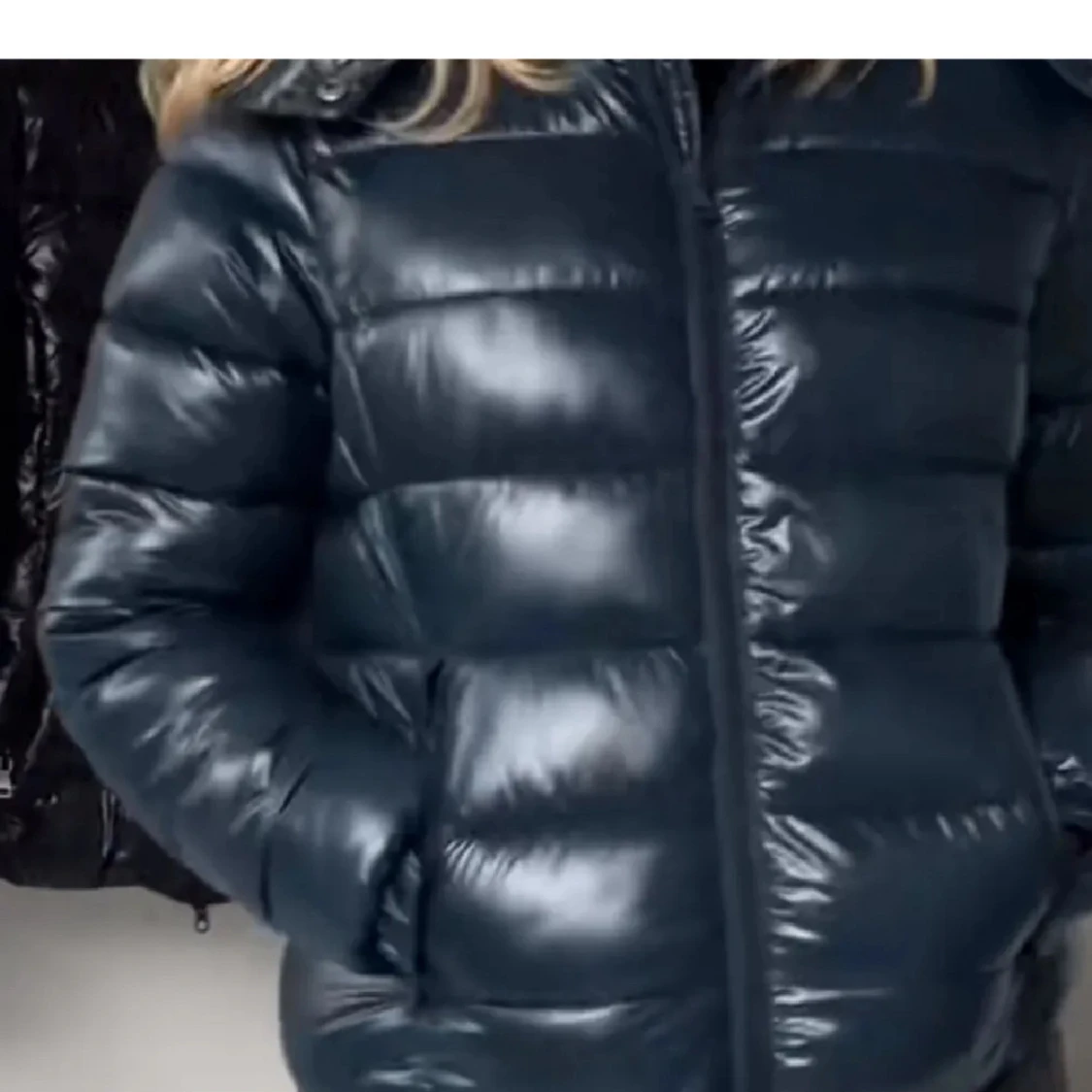 Mörkblå nikki pufferjacka