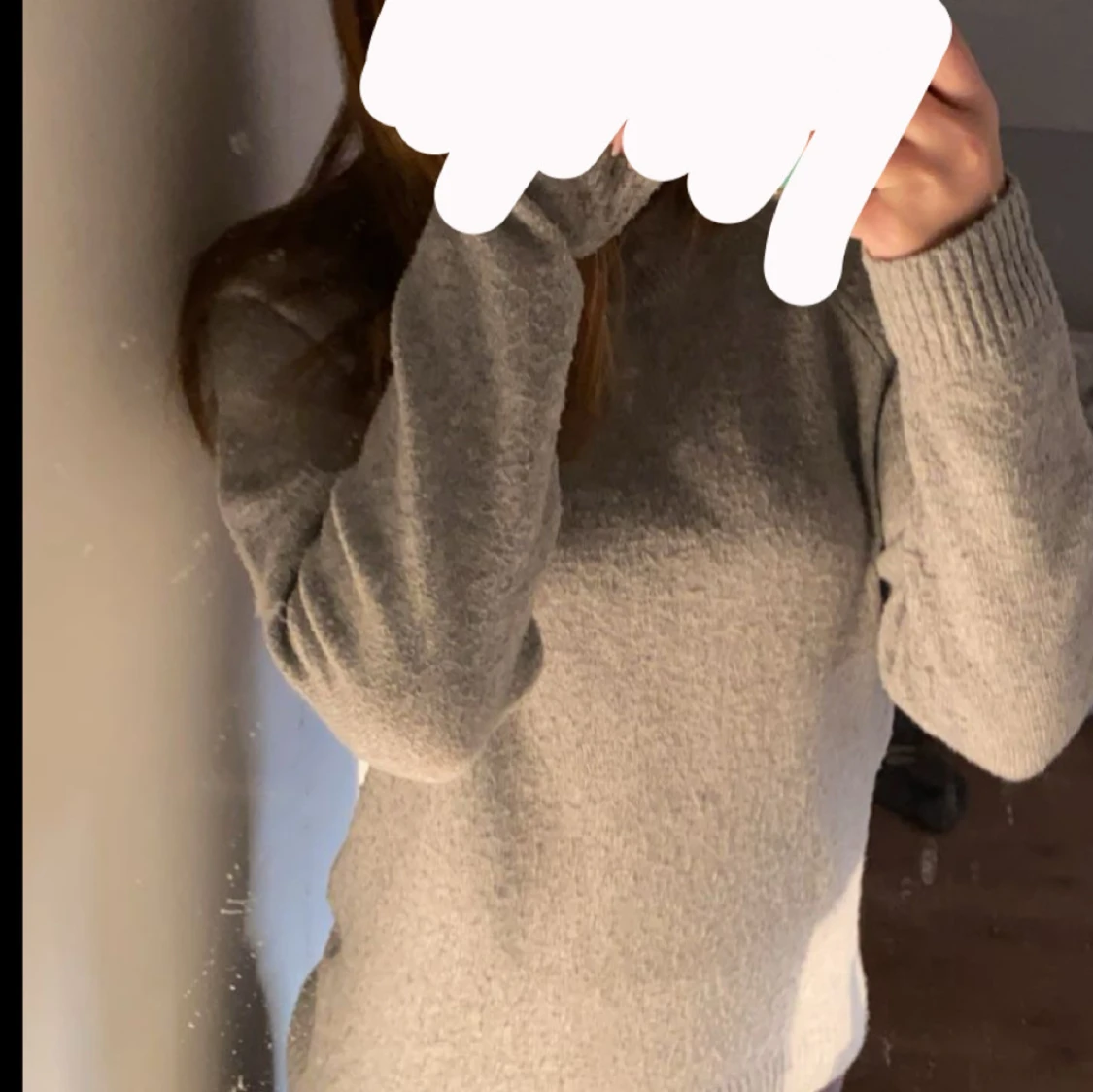 Ljusgrå stickad tröja - 1