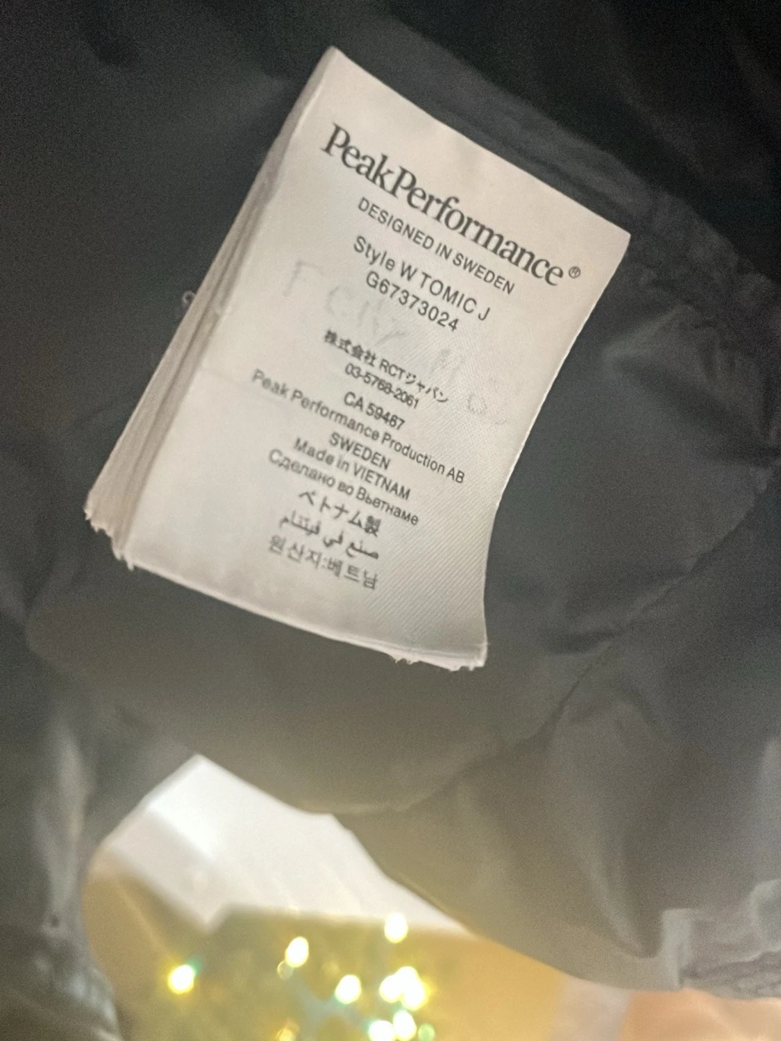 Svart pufferjacka Peak Performance S - 4