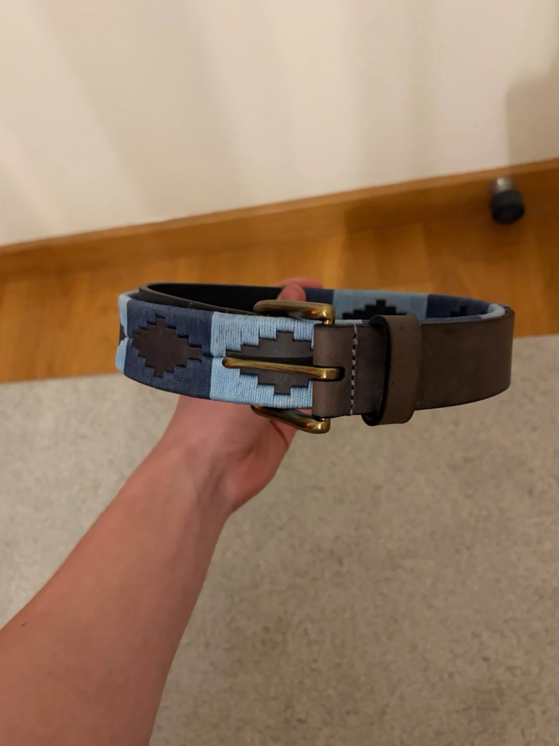 Mörkblå-ljusblå bälte - 1