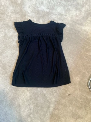 Blå spets topp - Söt blå spets tröja 