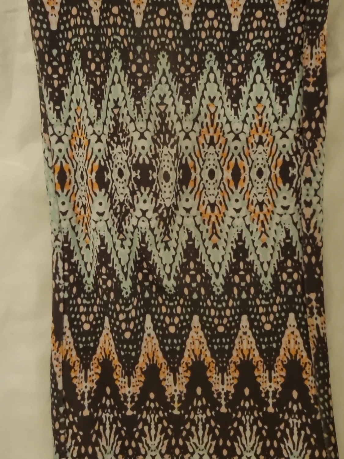 Mönstrade bootcut byxor i stretch - 2