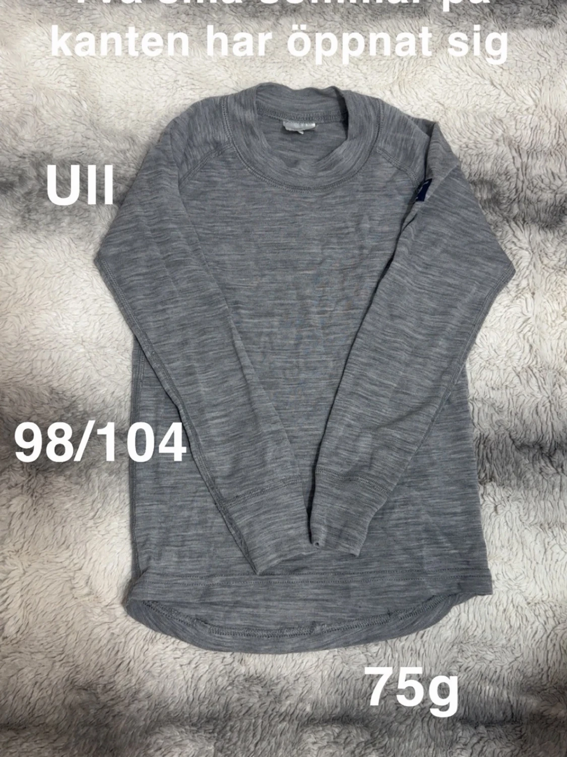 Grå långärmad ulltröja barn