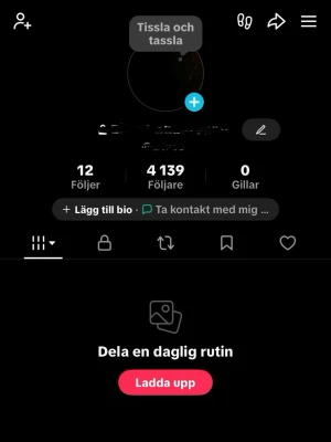 TikTok konto  - TikTok konto hör av er vid intresse 