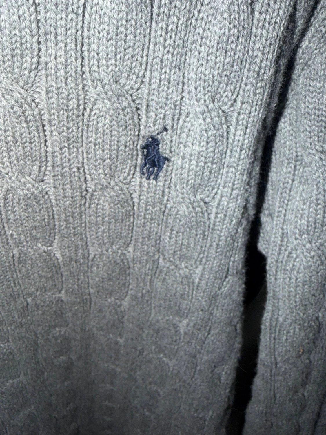 Grå kabelstickad tröja Polo Ralph Lauren - 1