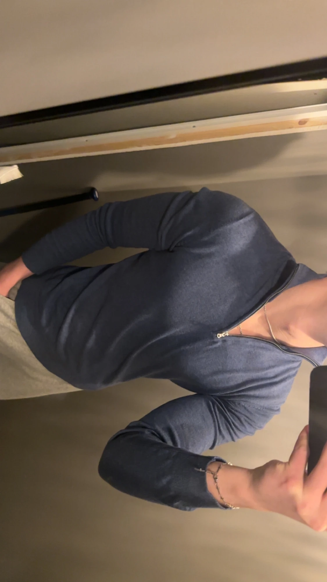 Blå half zip tröja Dressmann - 1