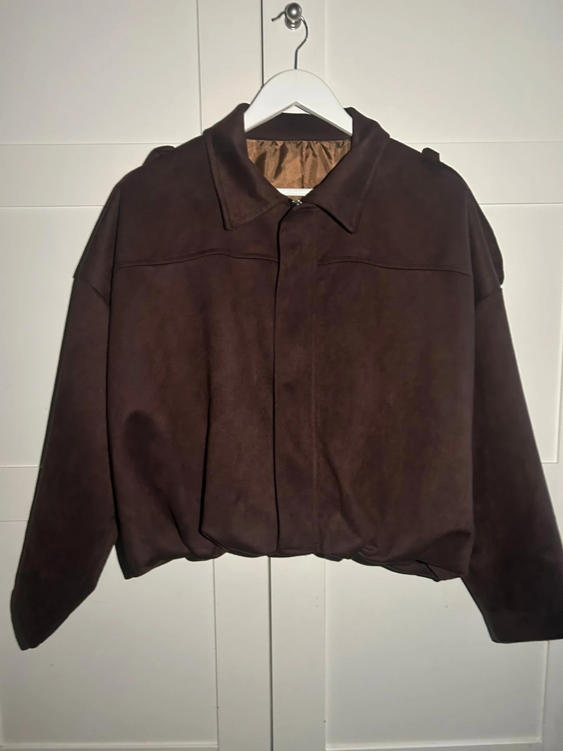 Brun mocka bomberjacka oversized - 2