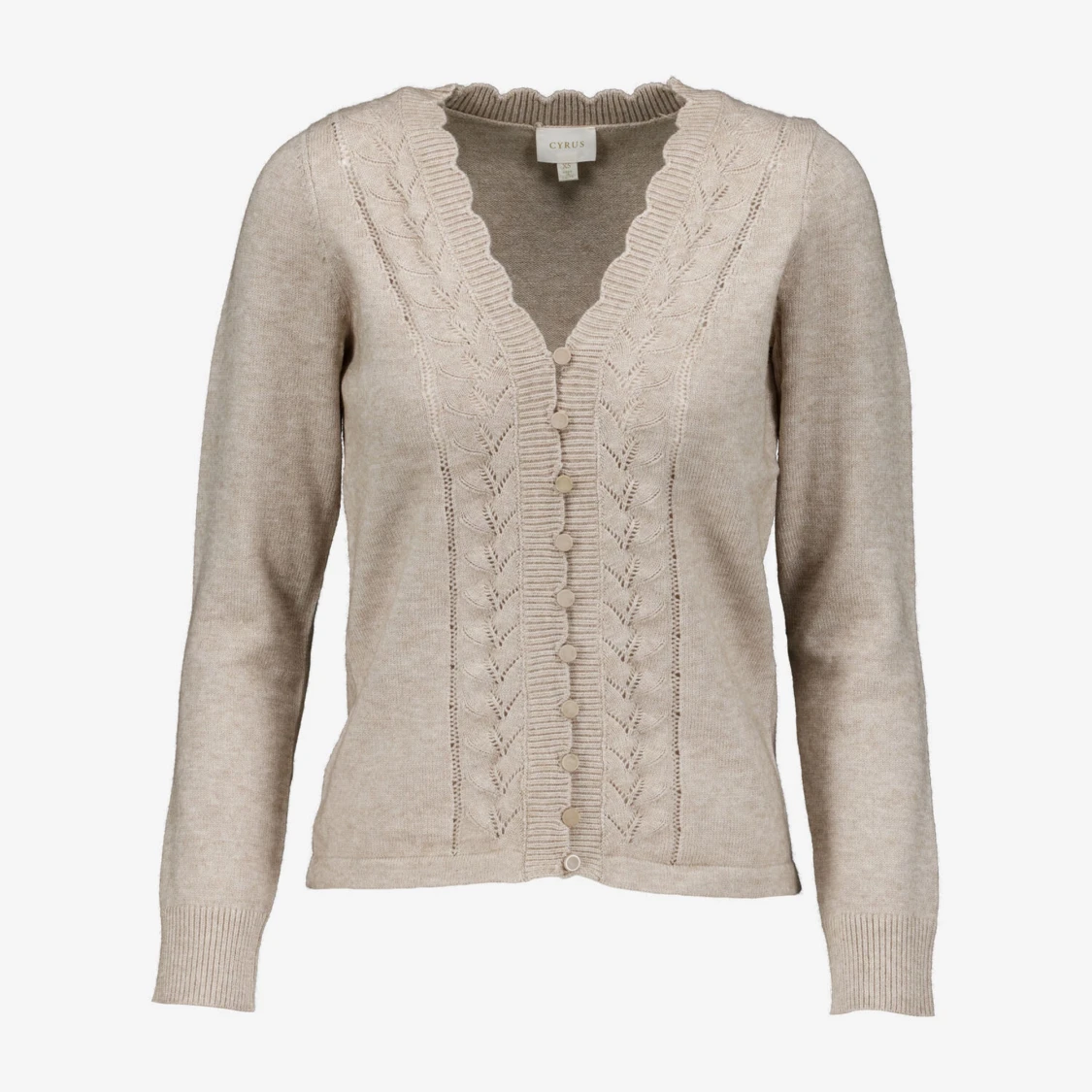 Beige kofta med detaljer - 3