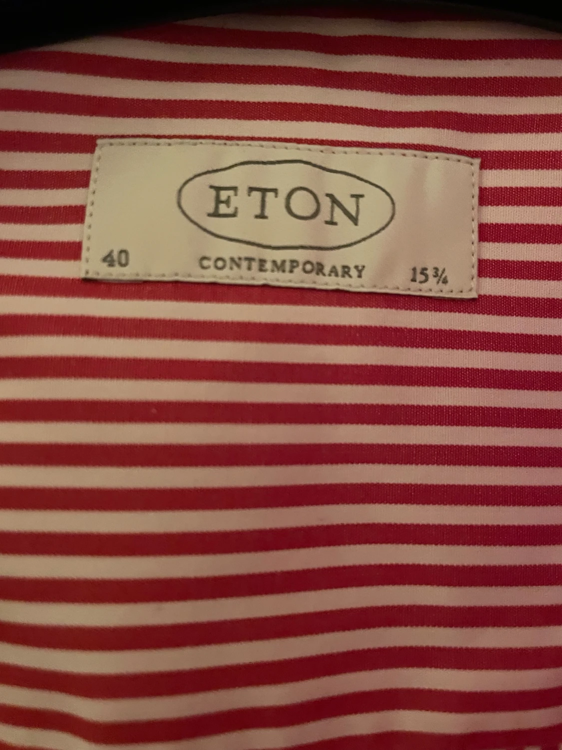 Rödvit randig skjorta från Eton - 3