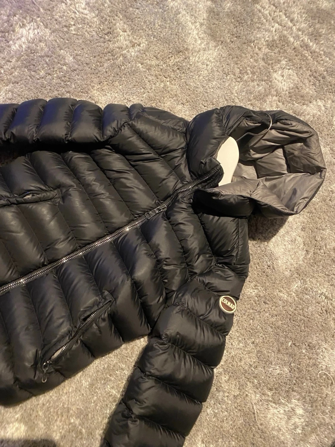 Svart dunjacka från Colmar med huva - 2