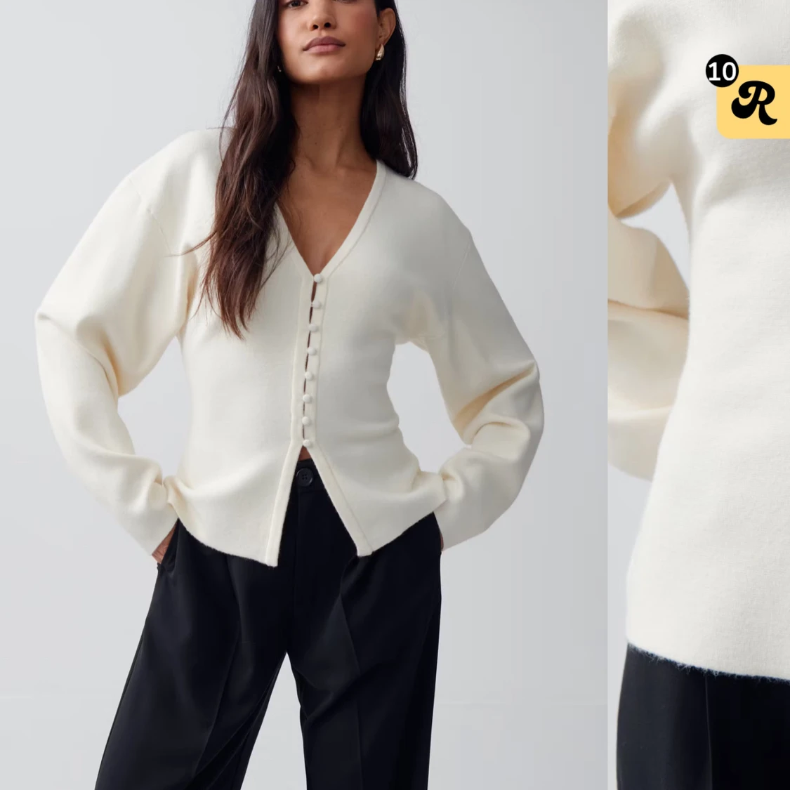 Vit kofta med knappar - 2