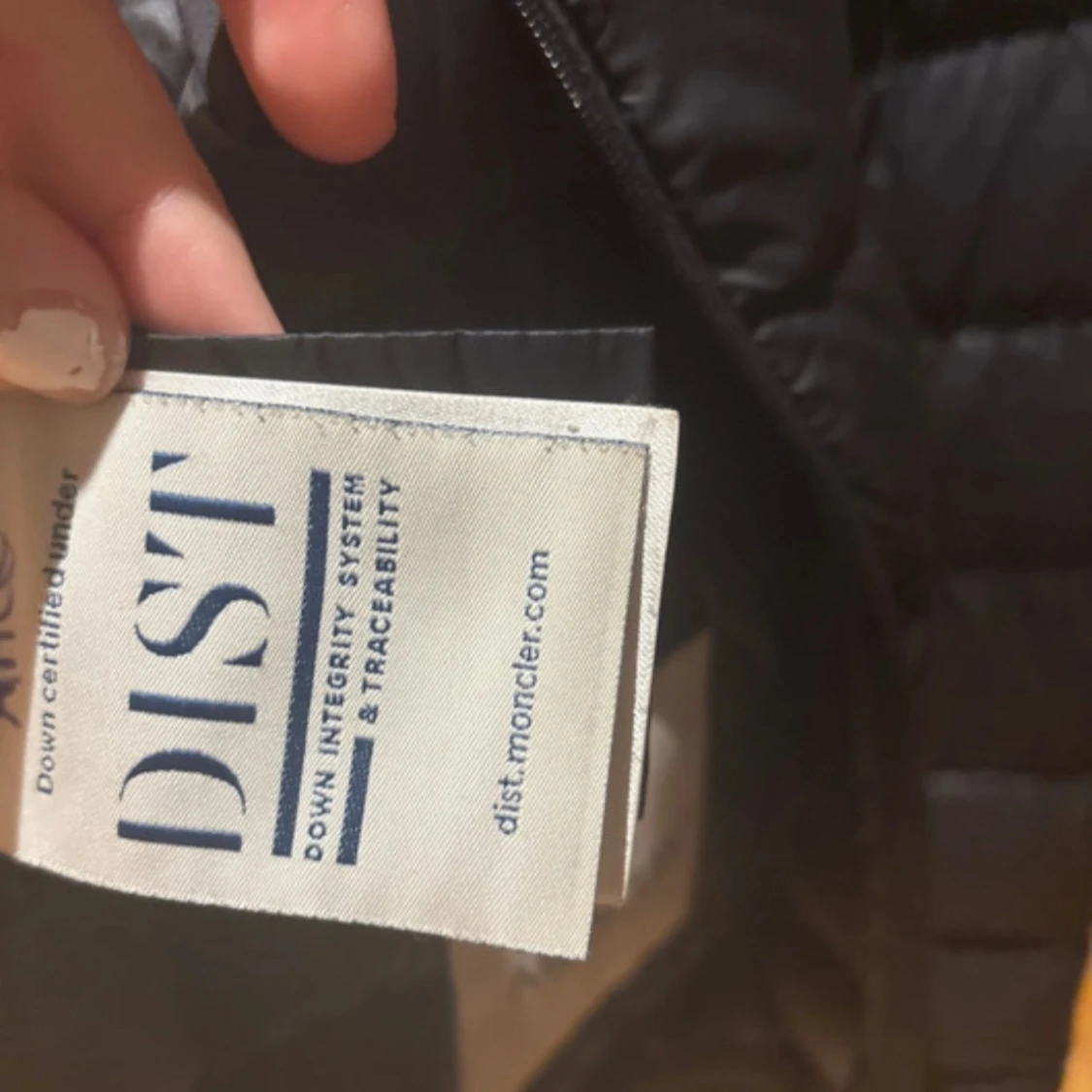 Mörkblå Moncler dunjacka med dragkedja - 3