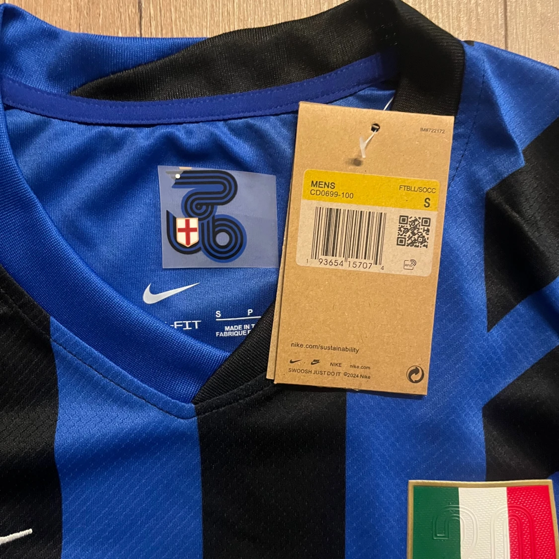 Inter Milan blå-svart matchtröja Nike S - 3