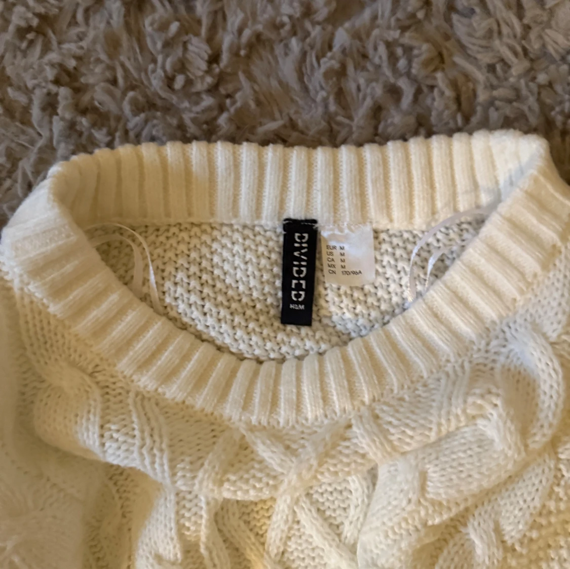 Vit stickad tröja från H&M - 2