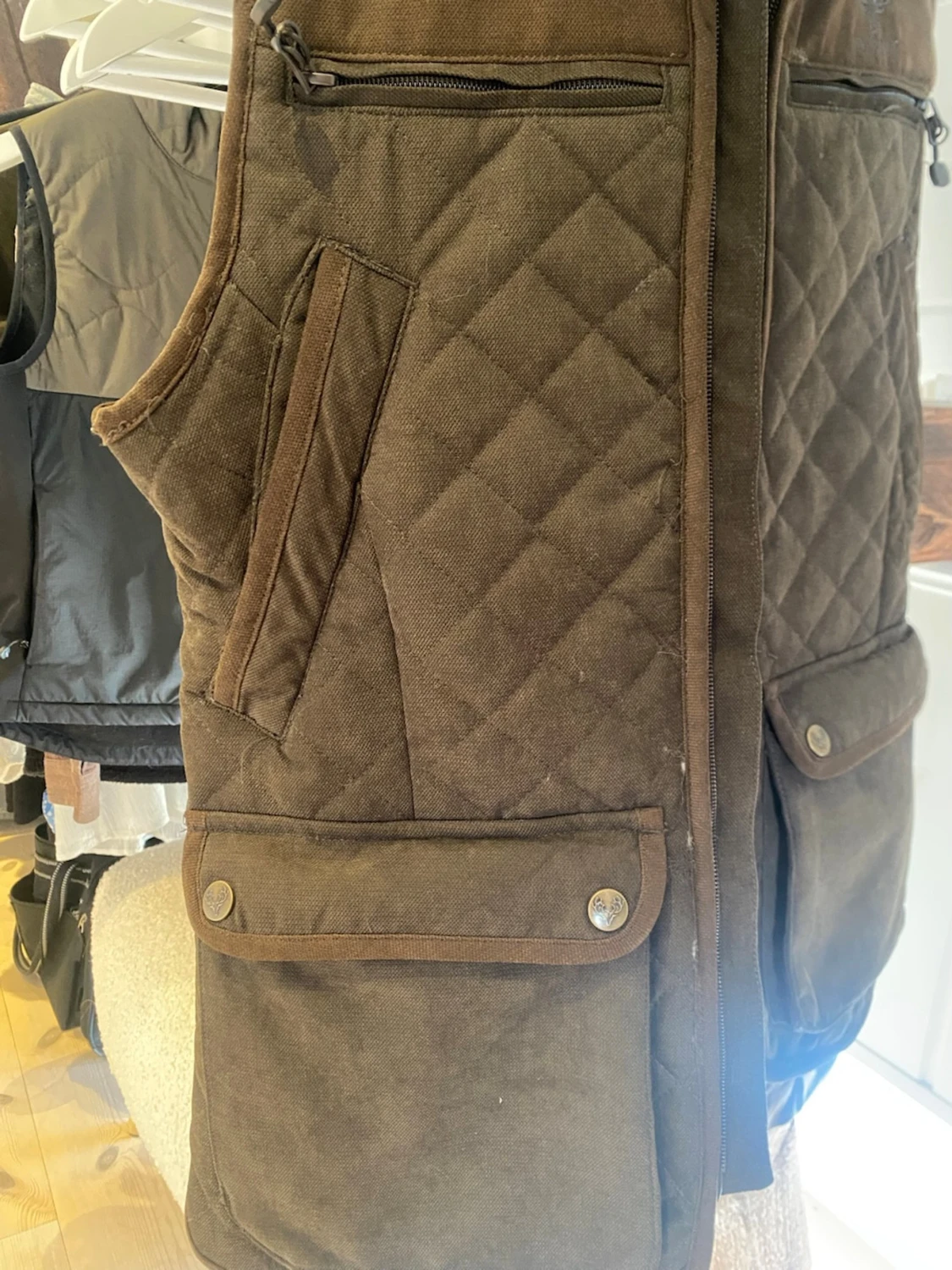 Brun quiltad väst från Vapiti S - 4