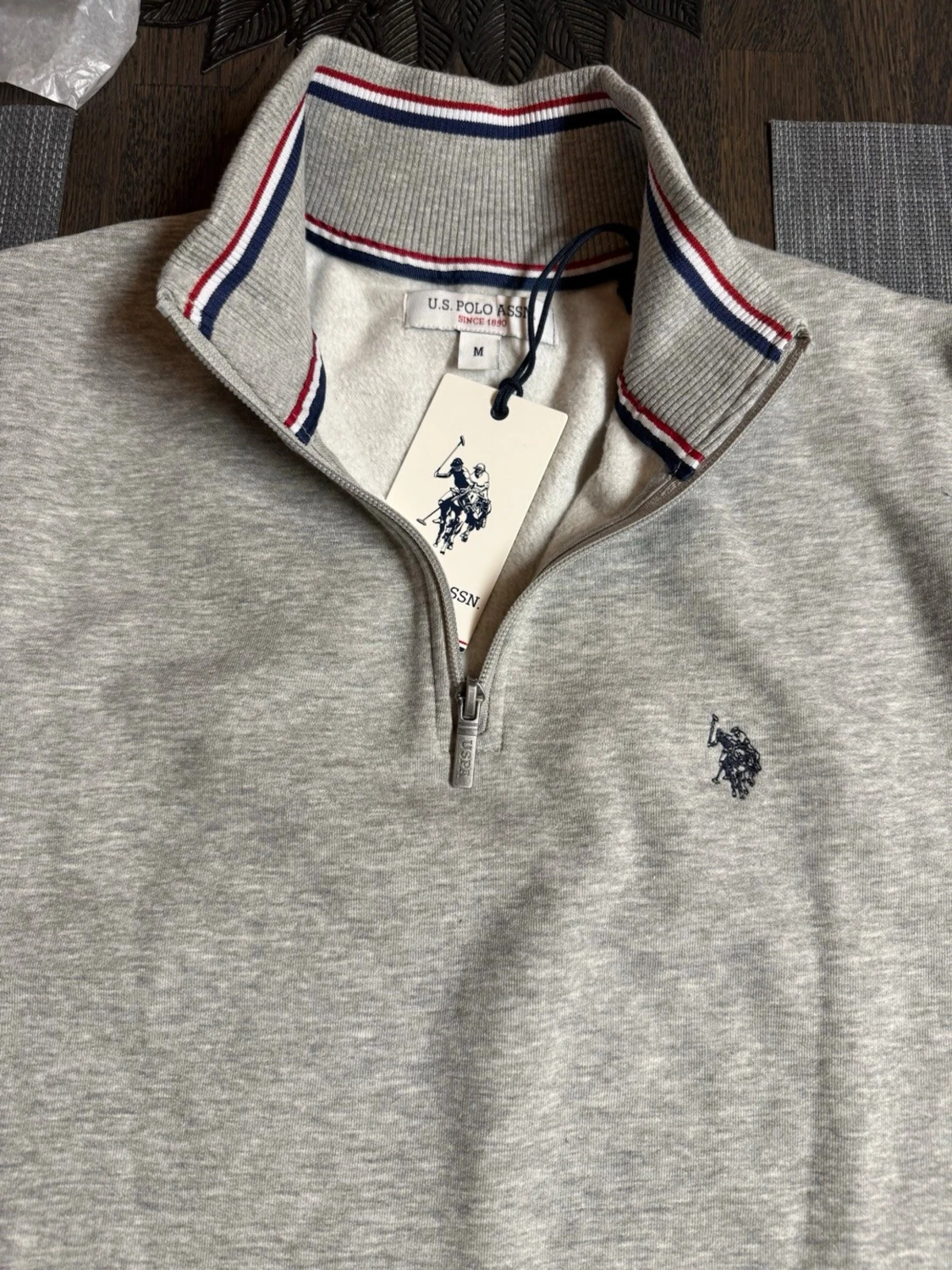 Grå half zip tröja från U.S. Polo Ralph Lauren - 1