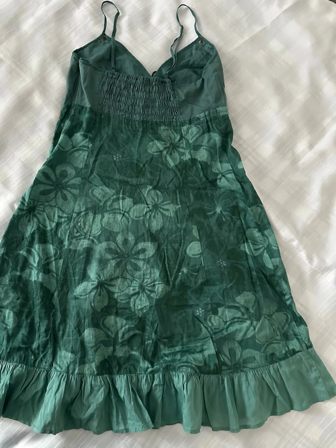 Grön blommig sommarklänning från edc by esprit XS  - 2