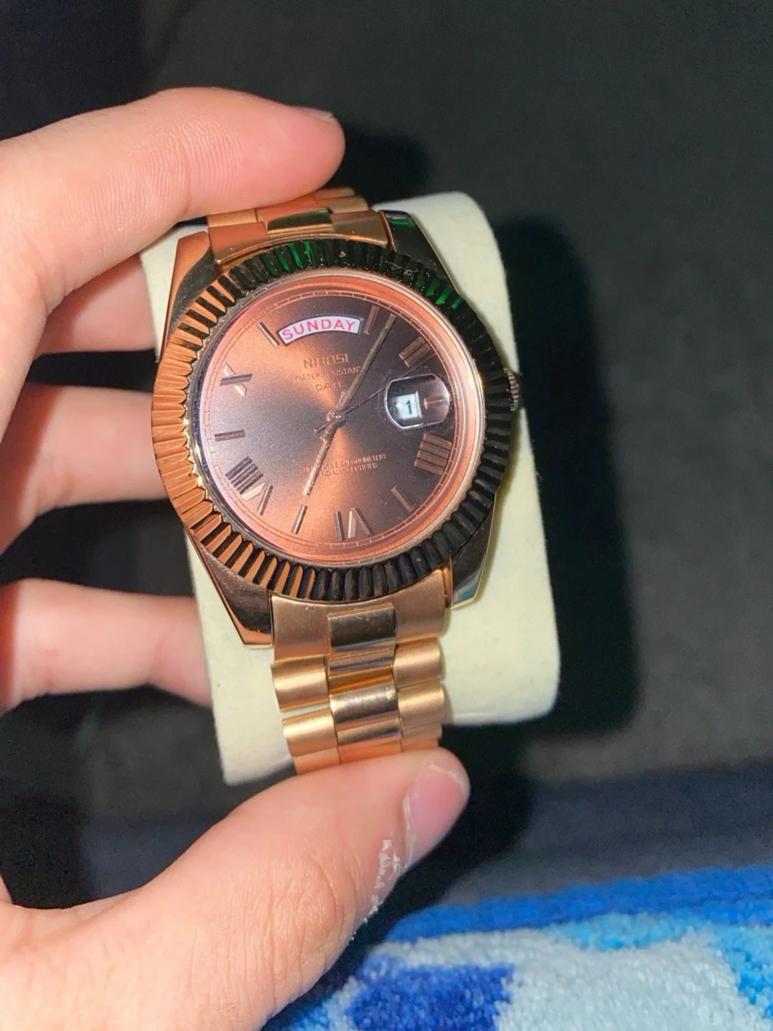 Rosé-guld färgat stainless steel klocka  - 3