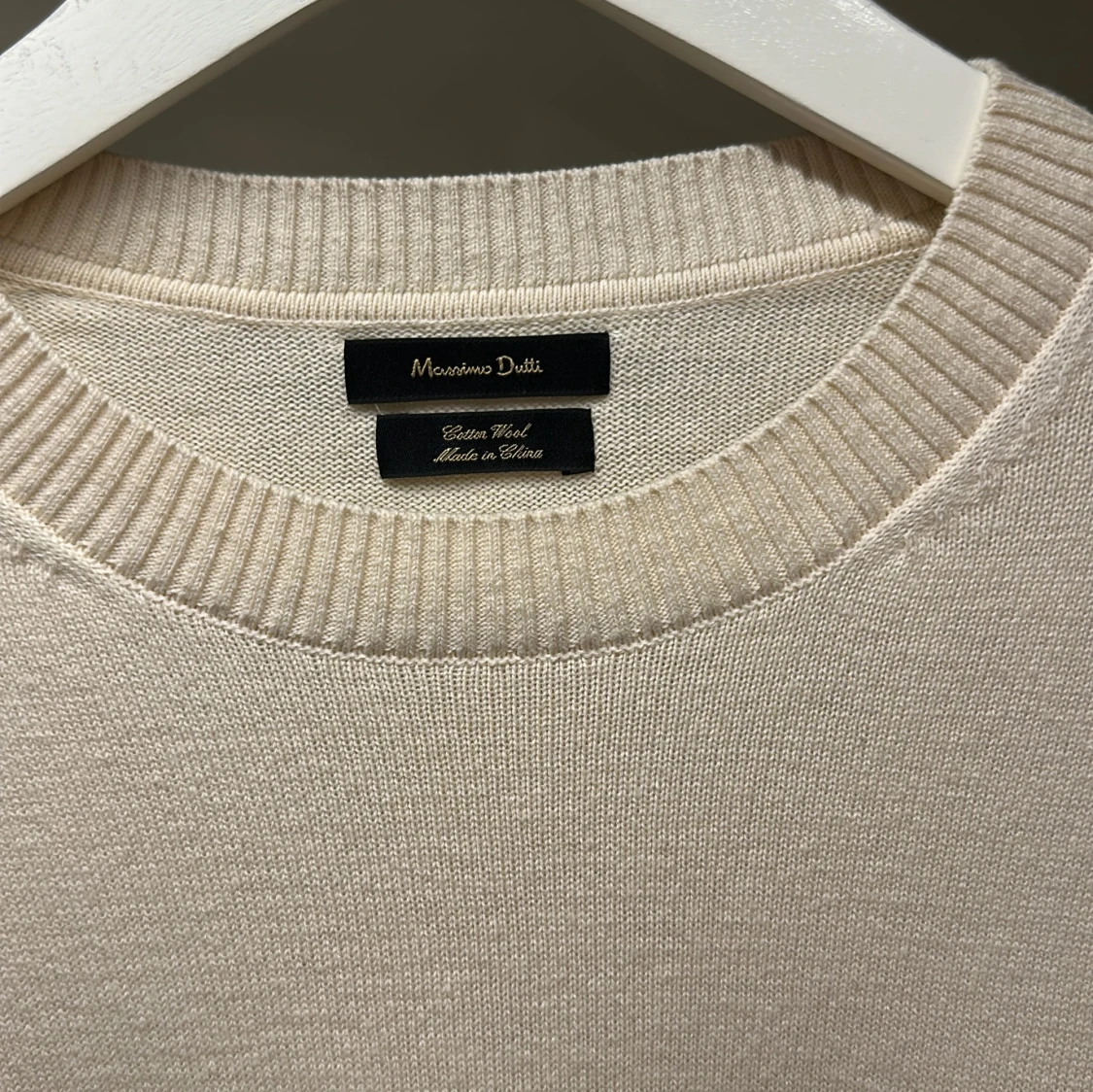 Beige stickad tröja Massimo Dutti - 2
