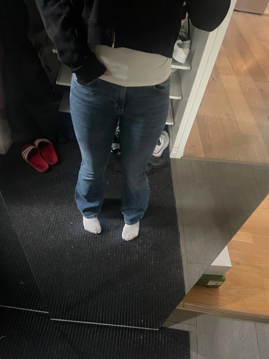Blå bootcut jeans - 2
