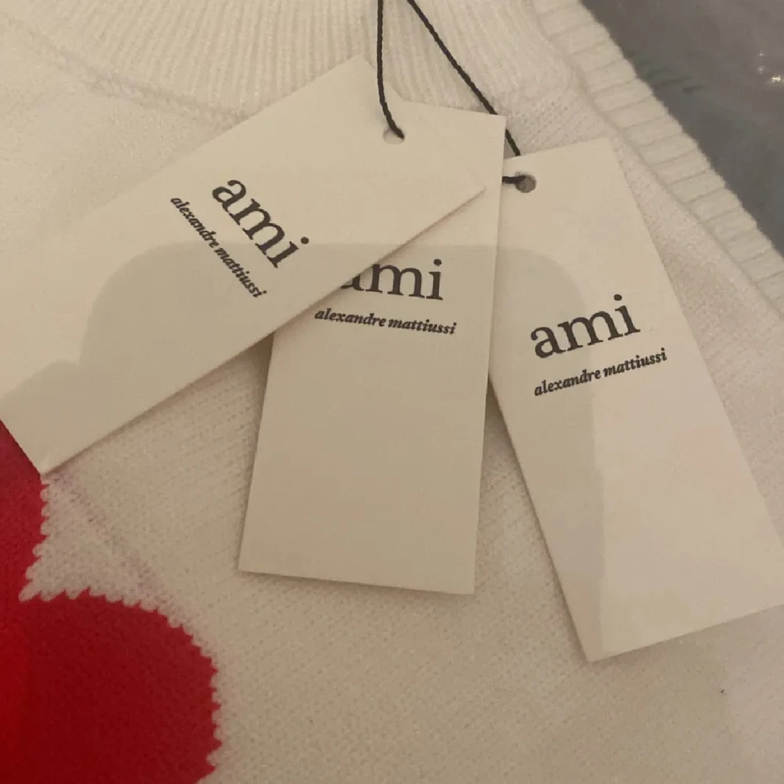 Vit stickad tröja från Ami - 2