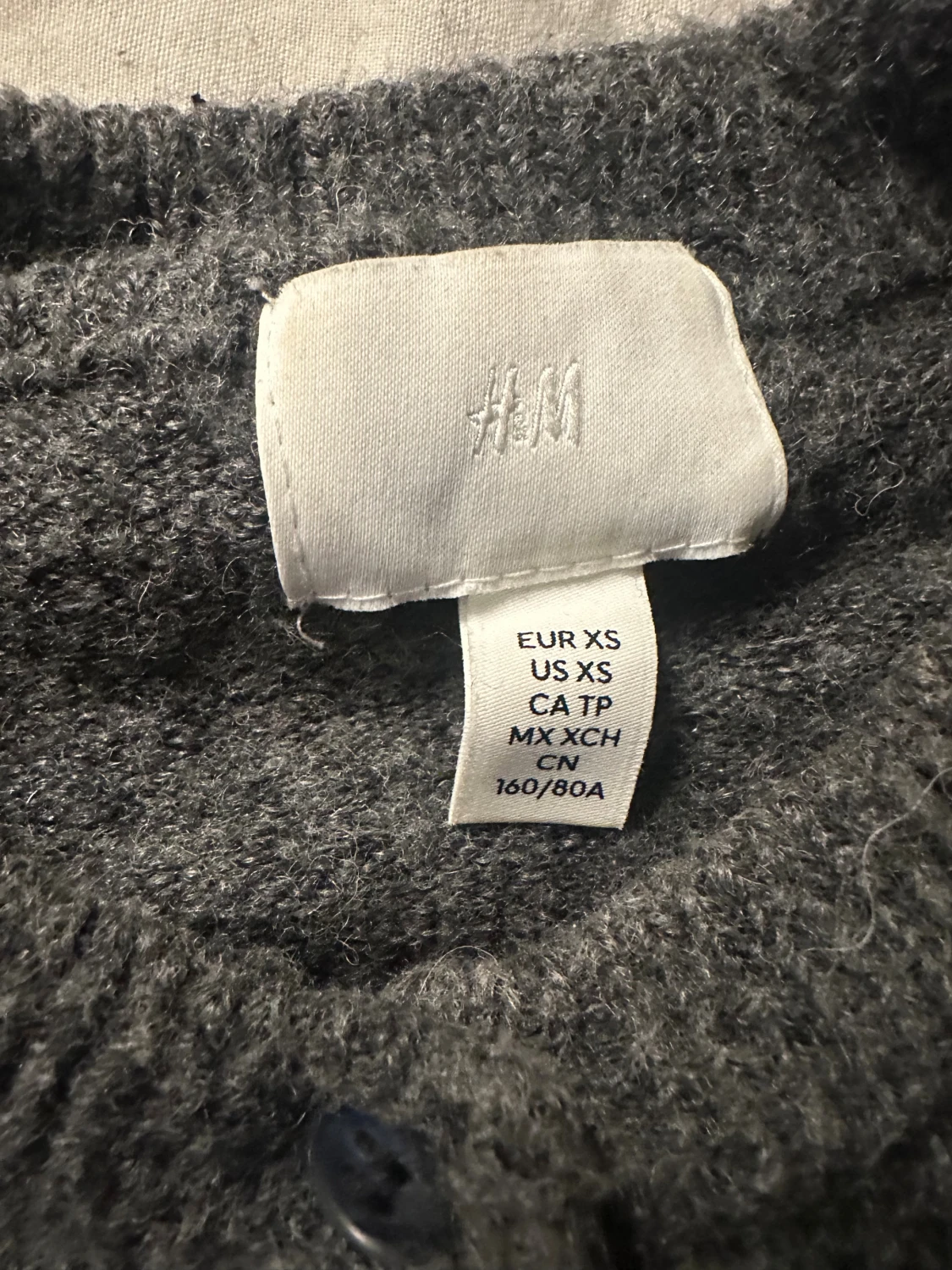 Mörkgrå kofta från H&M XS - 1