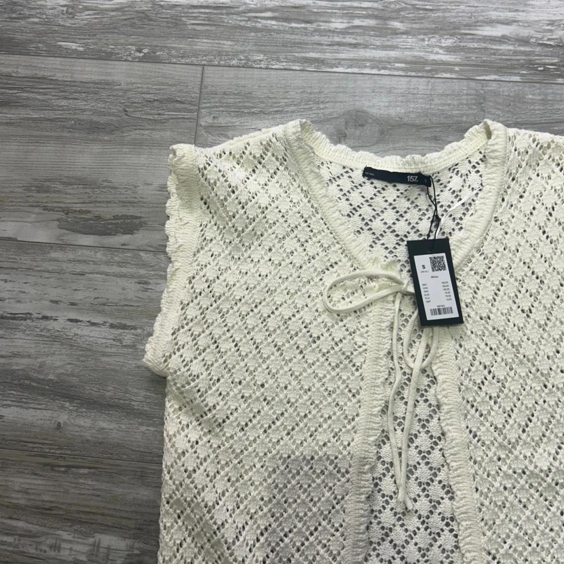 Vit stickad bolerotopp från 157 - 1