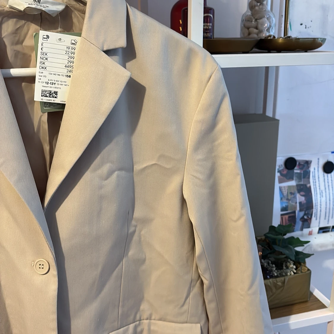 Beige kavaj från H&M, storlek 158 - 2