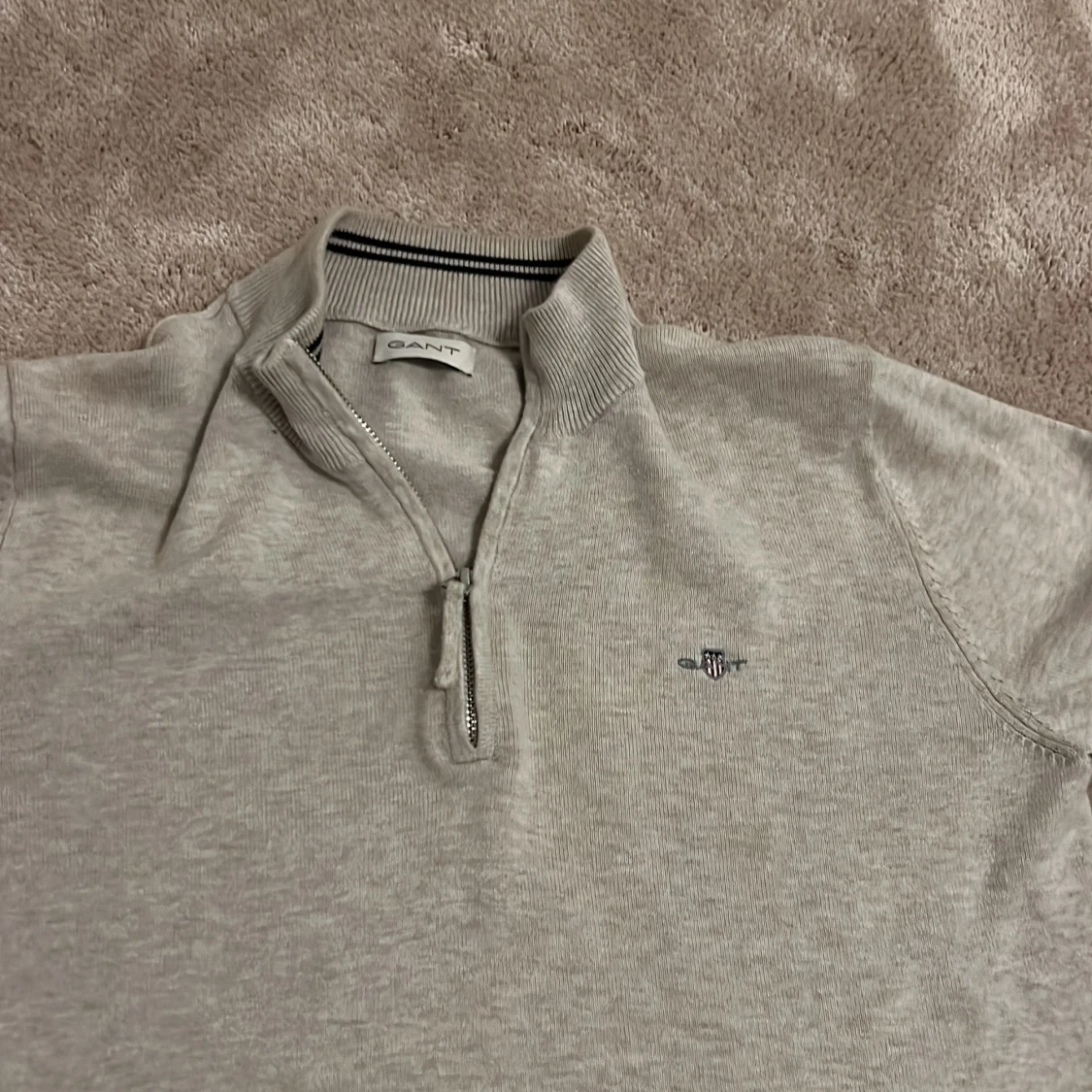 Beige half zip tröja från GANT - 2
