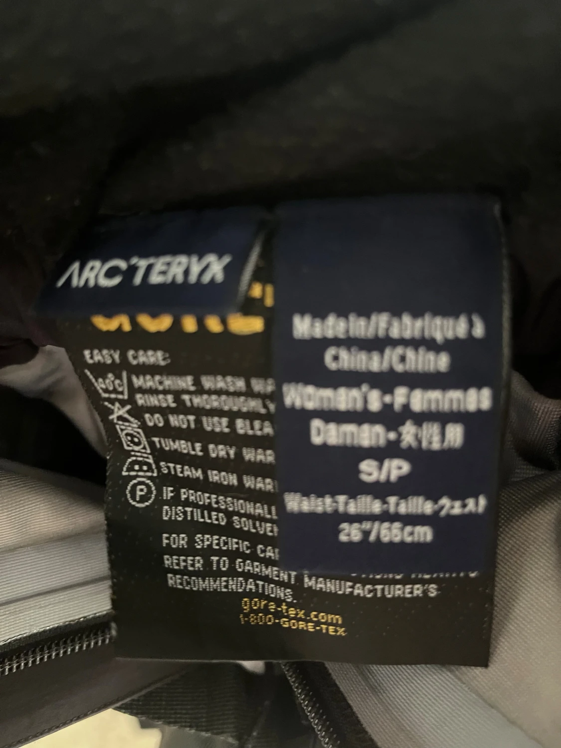 Svarta Arc'teryx Skalbyxor Gore-Tex, 3-lager - 