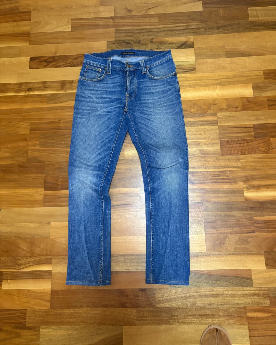 Blå Grim Tim Nudie Jeans 