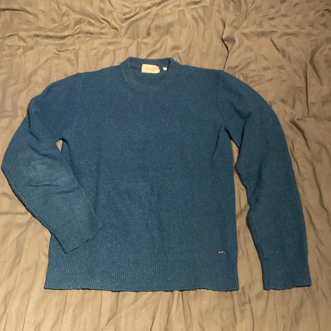 Van gils strukturerad tröja blå