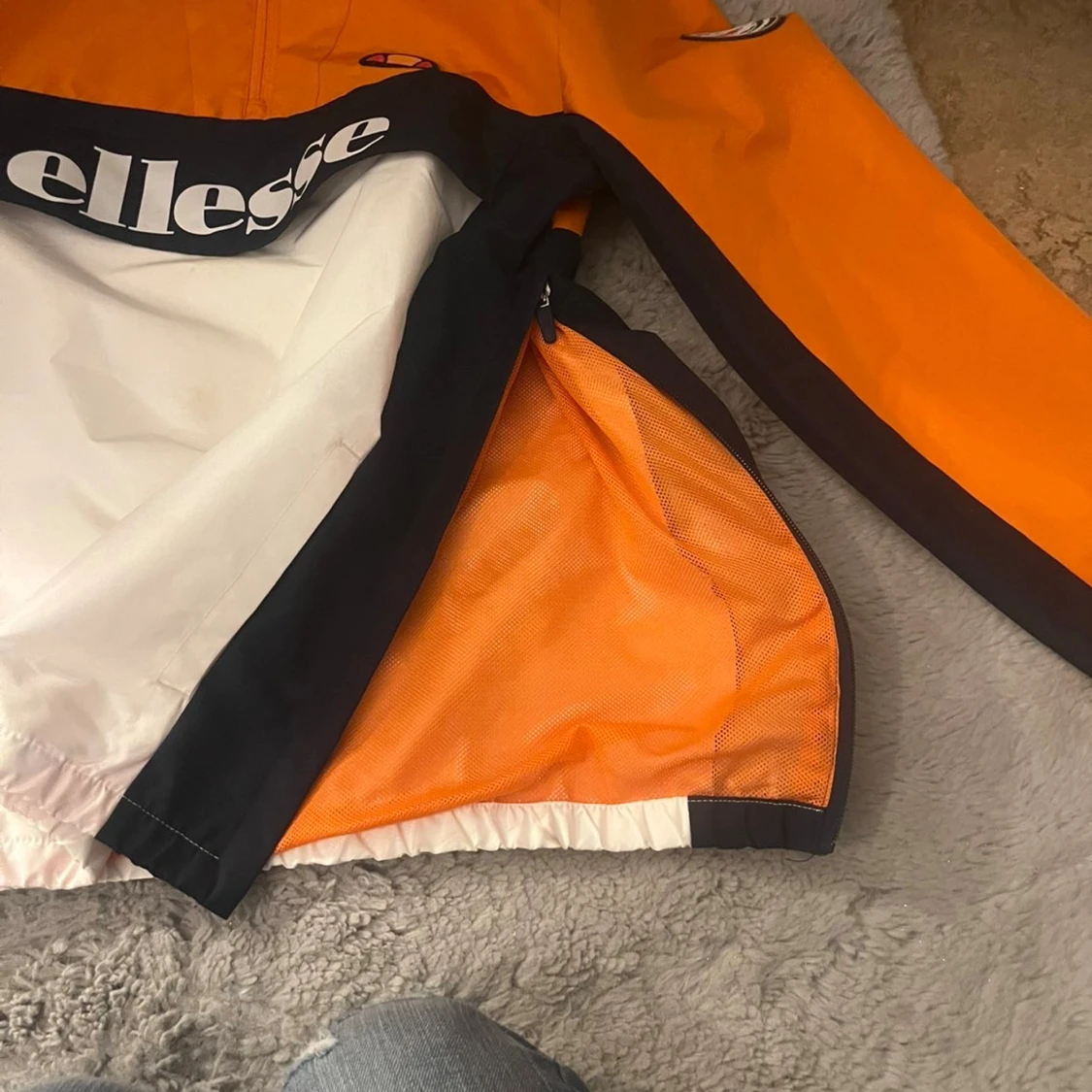 Ellesse orange och vit vindjacka - 2