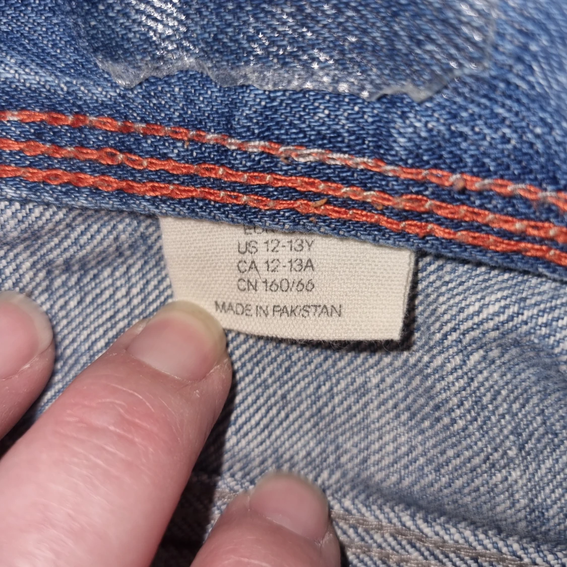 Blå jeansshorts med fickor - 2