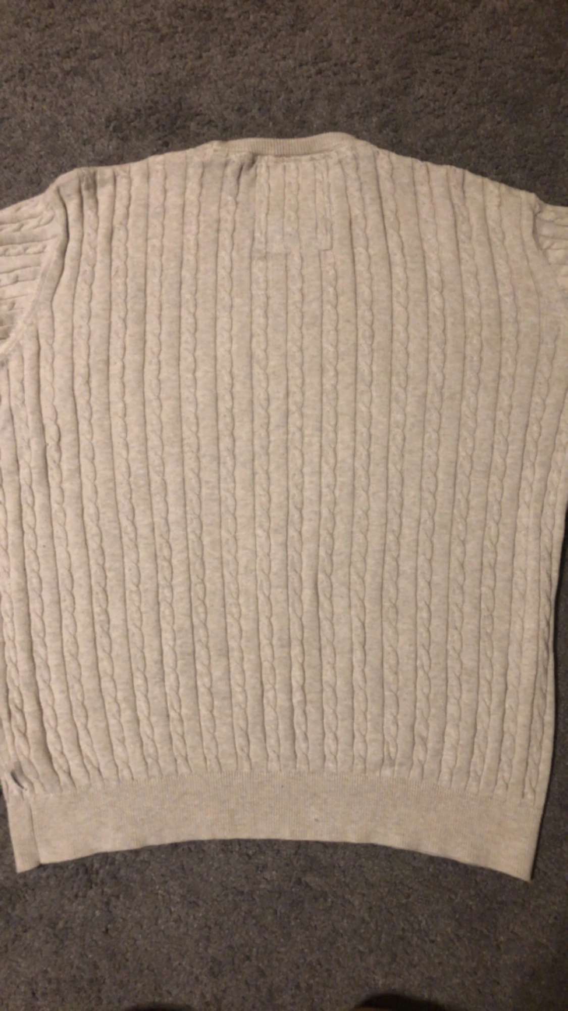 Beige kabelstickad tröja Lindbergh M - 3