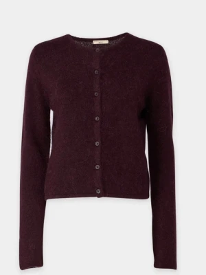 Vinröd kofta från Gina tricot  - Mysig vinröd kofta från Gina tricot med rund hals och knappar hela vägen framtill. Knappt använd! 